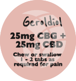 Geroldiol 50mg Chewable Tablets CBD + CBG