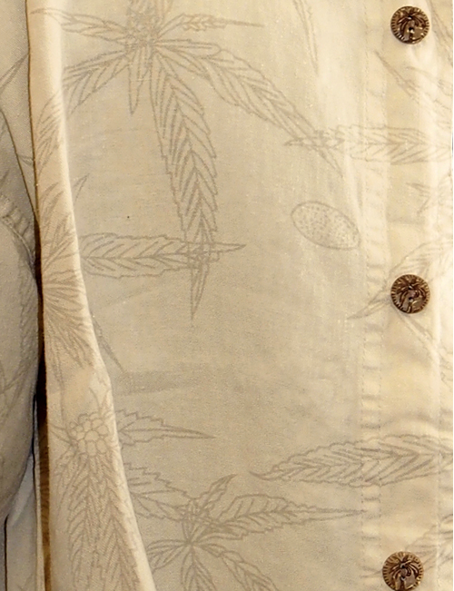 Hemp Leaf Short Sleeve Button Up Shirt