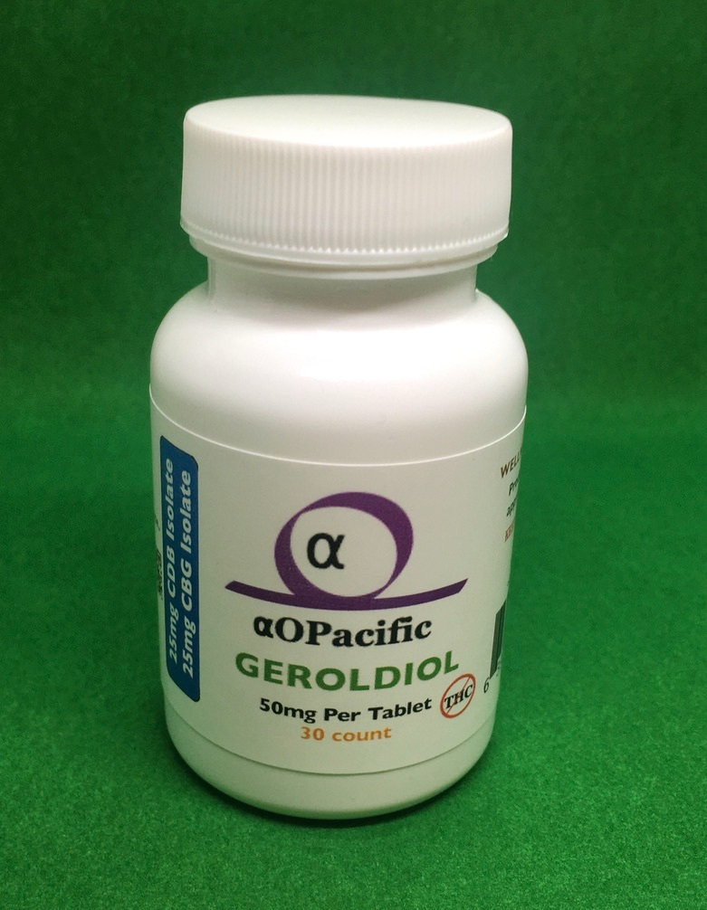 Geroldiol 50mg Chewable Tablets CBD + CBG